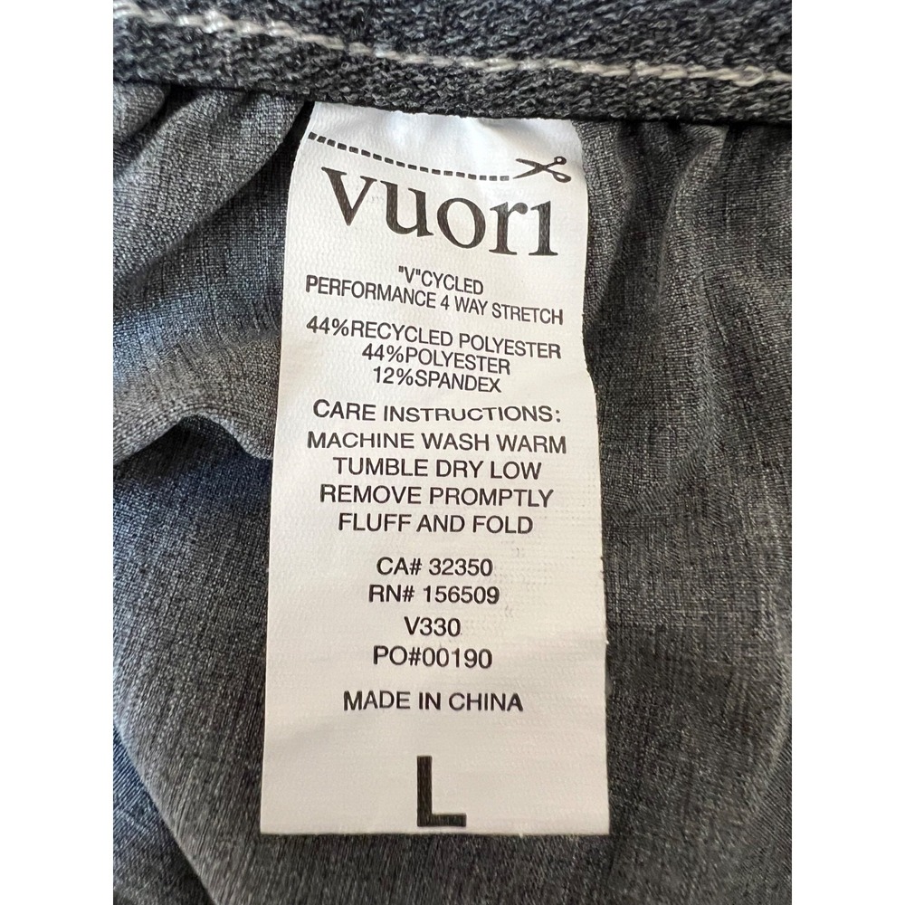 Vuori Banks Shorts Mens Large 8" Inseam Gray  Stretch Athletic Performance V330 - Picture 7 of 8